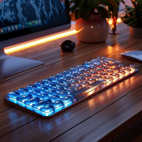 Premium Photo | Sleek Wireless Keyboard With Backlit KeysAr Background