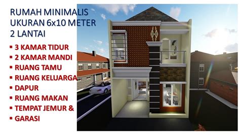 6x10 Meter Denah Rumah 2 Lantai Ukuran 6x10 Modern Minimalis