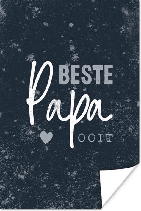 Poster Vaderdag Cadeau Man Quote Spreuken Beste Papa Ooit