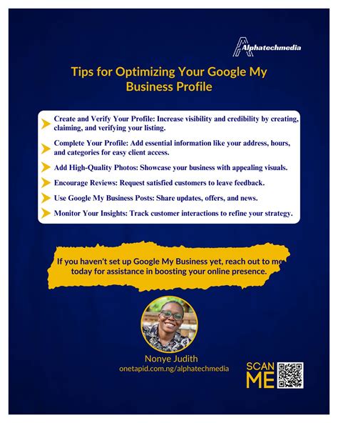 Tips for Optimizing Your Google My Business Profile | Nonye Judith 💙