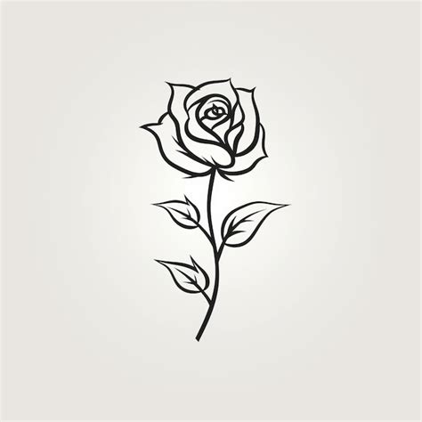 Tatuagem De Rosa Minimalista - Design de vetor de esboço de rosa minimalista para tatuagens minúsculas ...