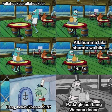 Meme Spongebob Dan Warga Bikini Bottom Saat Ramadan