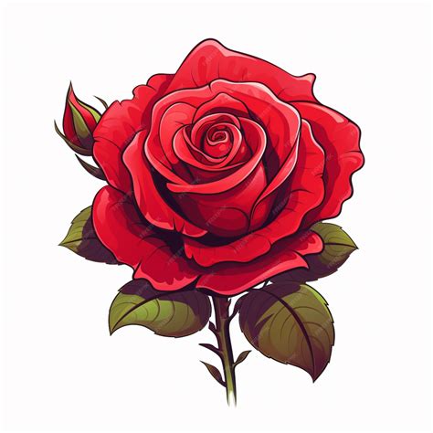 premium vector rose illustration cartoon vector