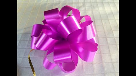 how to make a bow with ribbon - YouTube