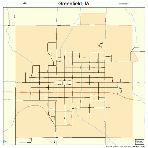 Greenfield Iowa Street Map 1932790