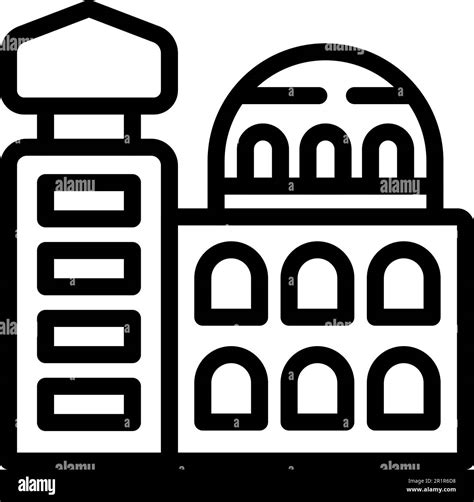 Jewish Building Icon Outline Vector Israel Torah Star David Stock