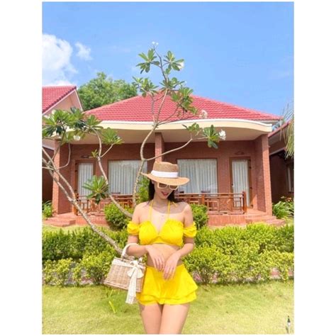B I N Bikini N M Nh O Croptop Tay B Ng Ph I Qu N Ch N V Y