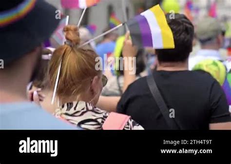 Chisinau Moldova June Lots Of People At The Gay Pride Parade In The City Center