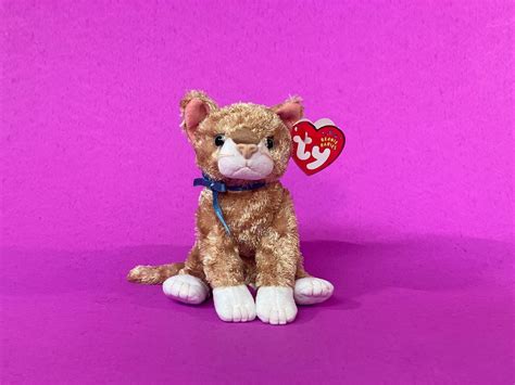 2002 Mattie The Cat Ty Beanie Baby 4521 10th Gen Red Heart Hang Tag