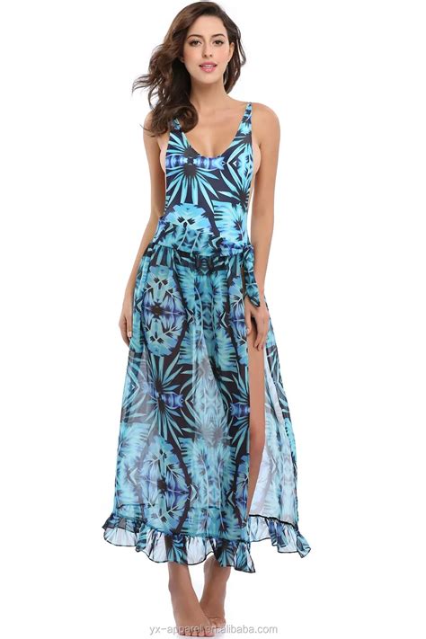 Women Bathing Suit Cover Ups Bikini Tie Dye Ruffle Sheer Wide Leg 2 Piece Beach Jumpsuit Buy 2