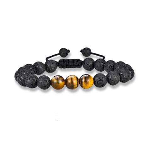 Crystal Diffuser Bracelet Lava Stone Tigers Eye Illumination Mandalas