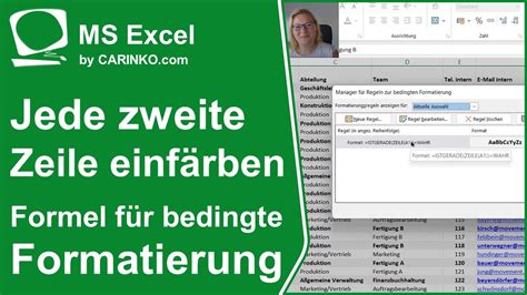 Ms Excel Jede Zweite Zeile Einf Rben Formel F R Bedingte