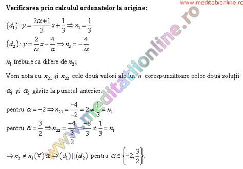 Probleme Rezolvate La Matematica Paralelismul A Doua Drepte Ecuatia