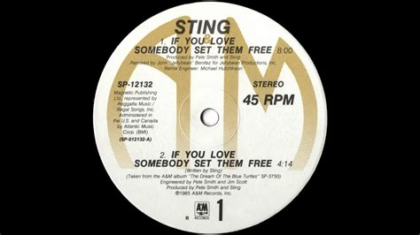 Sting If You Love Somebody Set Them Free Jellybean Mix Youtube