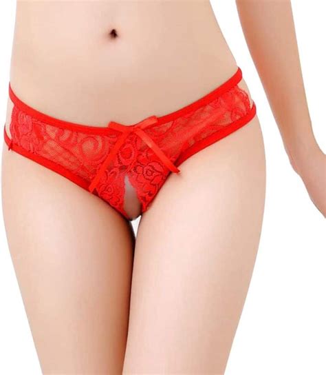 Queen Lingerie Kruisloze String Open Kruis Panty Rood One Size Fits Most Bol