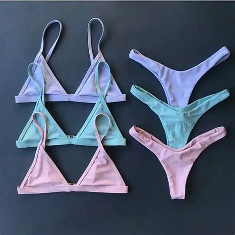 New Design Extreme Micro Triangle Women Bikini OEM Manufacturer Swimwear Sexy Fitness Swimsuits