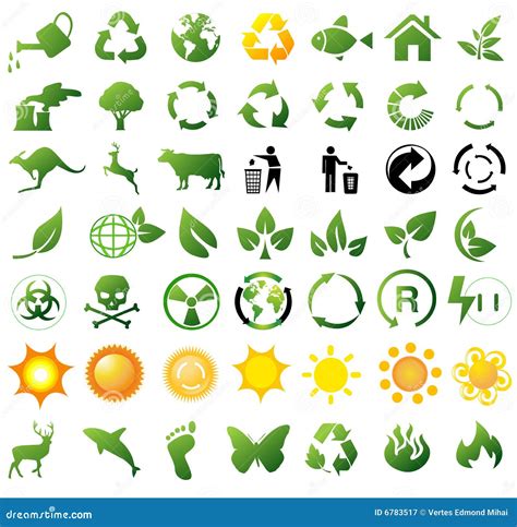 Iconos De Reciclaje Ambientales Ilustraci N Del Vector Ilustraci N De