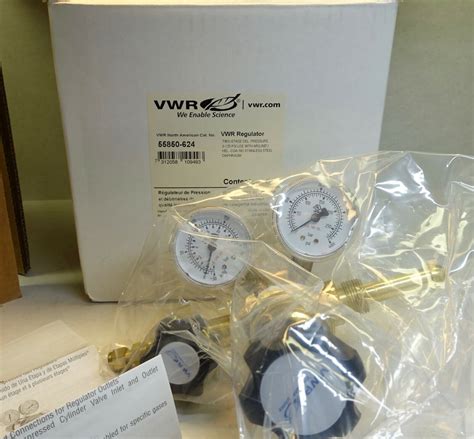 Vwr Argon Helium Nitrogen Two Stage Gas Regulator Pn 55850 624 New Ebay