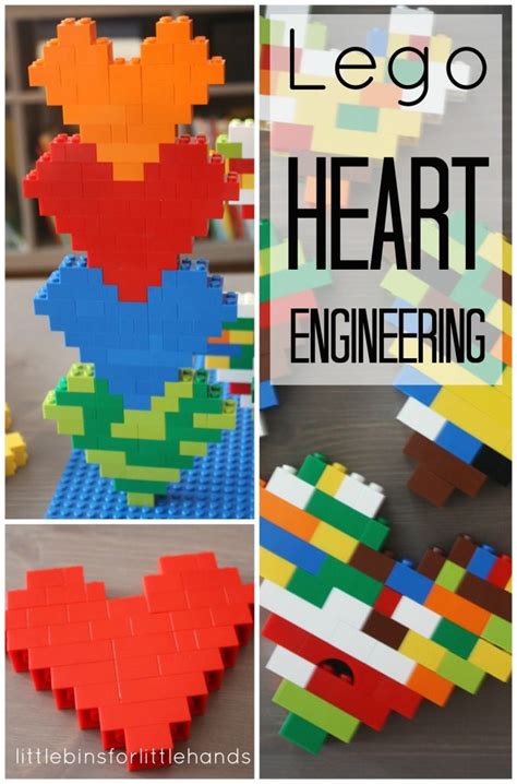 Build Lego Hearts For A Simple Engineering Project For Kids Lego