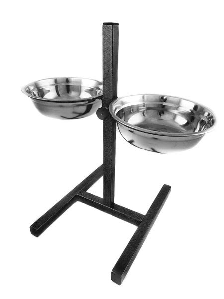Миски металлические на штативе для собак крупных пород (2 шт.*2500 мл ...