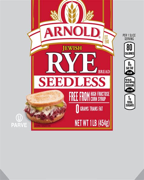 Arnold Jewish Rye Bread Seedless Smartlabel™