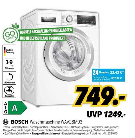 Bosch Waschmaschine Wav M Angebot Bei Medimax Prospekte De