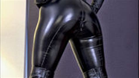 Hot Legs And Sexy Heels SereneRed PVC Catsuit And Over The Knee Boots HDWMV