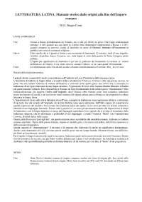 Riassunto Completo E Dettagliato Del Manuale Di Letteratura Latina Manuale Storico Dalle