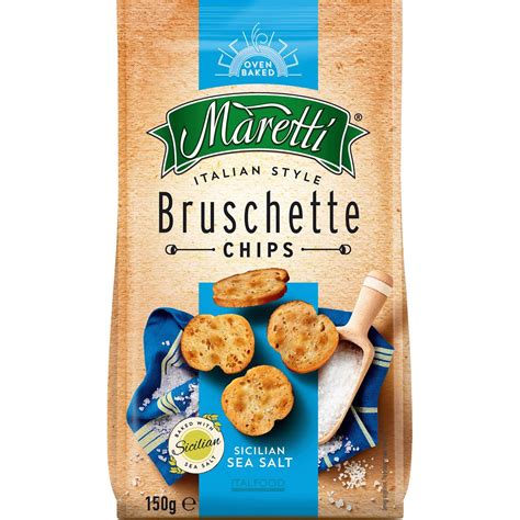 Calories in Maretti Bruschette Chips Sicilian Sea Salt calcount