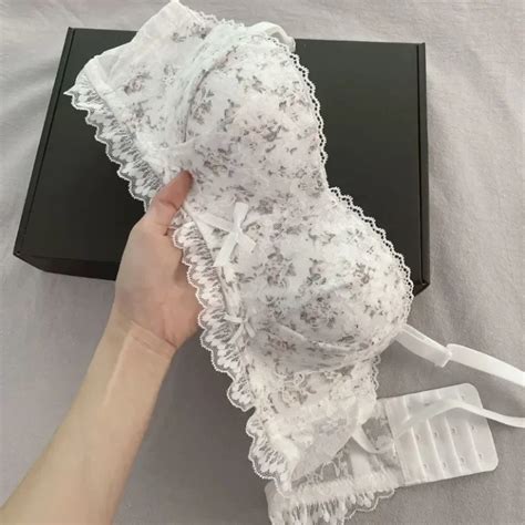 Suti Push Up Underwire De Renda Feminino Cueca Sexy Lingerie Bralette