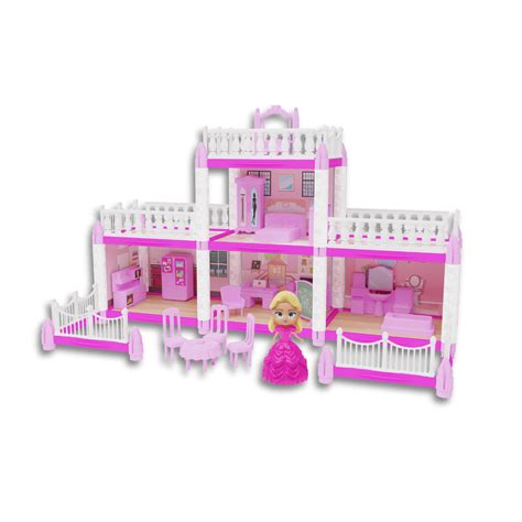Casinha Da Princesa - Casinha da Princesa 110 Peças - 1 Princesa e 16 Móveis | Lojas Top Mix