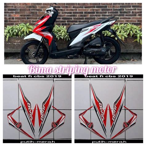 stiker striping list body full set motor honda beat   lazada