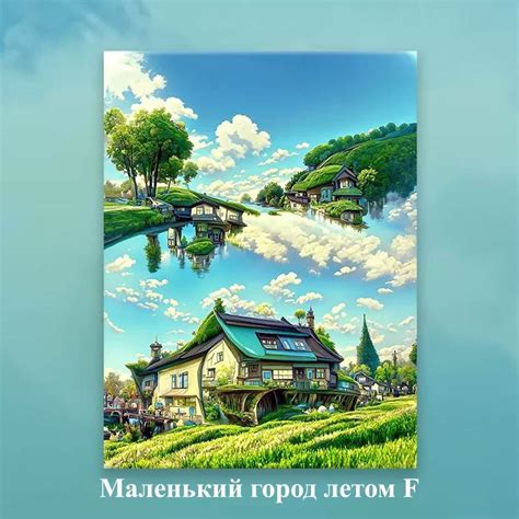 Хаяо Миядзаки Цифровая картина маслом DIY - Летний пейзаж(без внешней ...