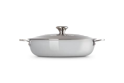 Signature Stainless Steel Shallow Casserole With Lid Le Creuset Ie