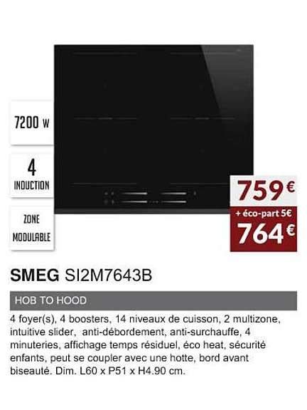 Offre Smeg Si2m7643b chez Copra