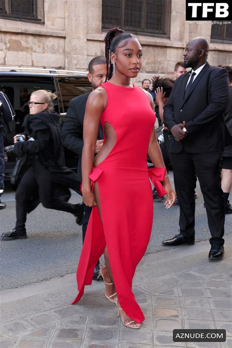 Normani Sexy Seen Showing Off Her Hot Figure In A Red Dress At The Monot Womenswear Show In