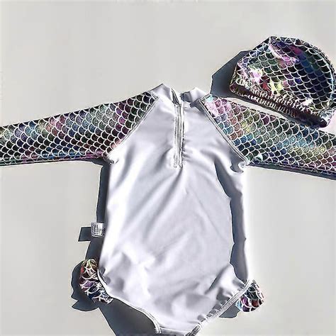 Sjöjungfru tryck Flickor Baddräkt Prinsessa Klänning Bikini För Barn År Randiga Badkläder