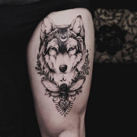 Black Ink Wolf Tattoo : r/tattoo