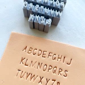 Alphabet Clay Stamps Polymer Clay Letters Stamps Embossing Stamp Clay