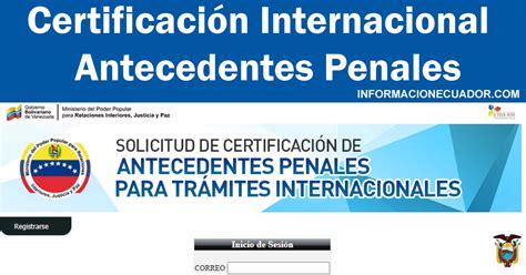 Obtener El Certificado De Antecedentes Penales Venezuela