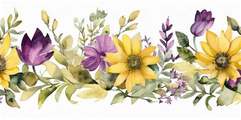 Premium Ai Image A Watercolor Painting Of A Bouquet Of Flowers