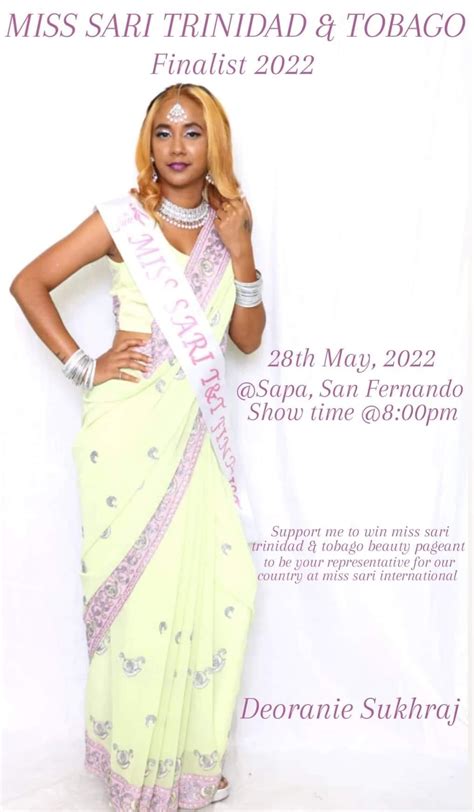Lets Meet Miss Sari Trinidad And Tobago Beauty Pageant