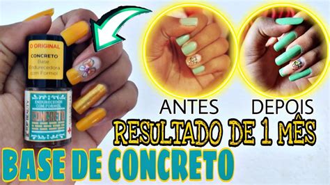 Base Com Formol Antes E Depois - BASE CONCRETO COM FORMOL DA TOP BEAUTY / RESULTADO DE 1 MÊS - YouTube