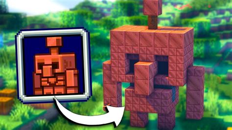 Minecraft How To Build An Copper Golem From Minecraft Live Youtube