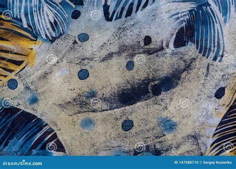 Feathers Hot Batik Background Texture Handmade On Silk Stock Photo Image Of Element Effect