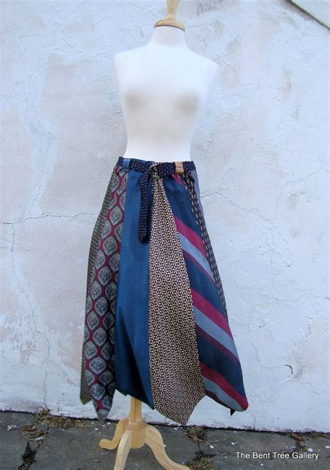 Upcycled Silk Necktie Skirt Via Etsy Listing 98068606