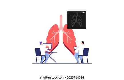 Respiratory Medicine Pulmonology Healthcare Concept Illustration Stock