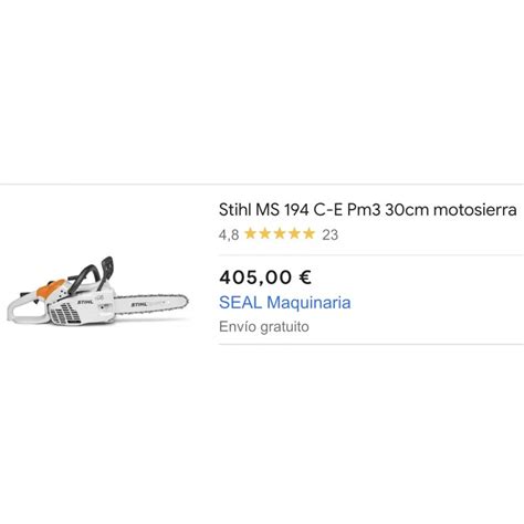 Motosierra Stihl Ms C E Seal Maquinaria