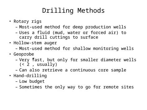 Ppt Drilling Methods Rotary Rigs Most Used Method For Deep