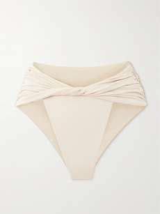 Magda Butrym Twist Front Ruched Bikini Briefs Net A Porter